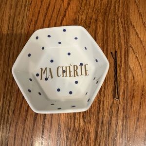 Small dish ma Cherie French saying